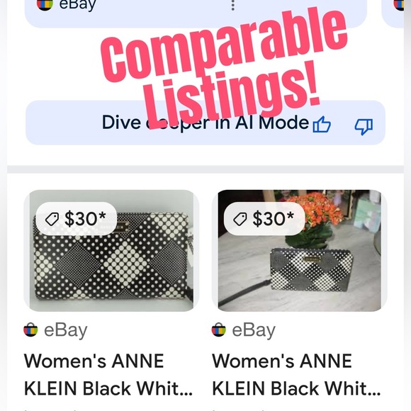 Anne Klein Black and Ivory Geometric Women's Wallet - Picture 13 of 13